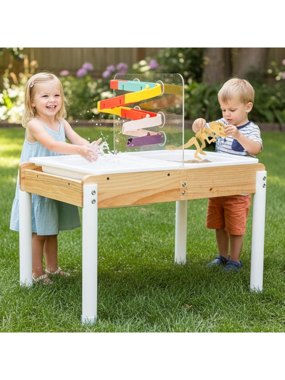 Sensory Sand and Water Play Table for Kids Age 3+, Outdoor Activity Fun